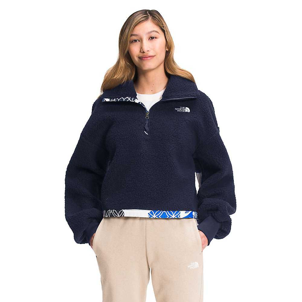 The North Face Womens Printed Platte Sherpa 1/4 Zip Top The North Face