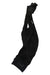 A pair of black Rapha Mens Pro Team Bib Shorts II - Long with shoulder straps and a logo near the cuff, featuring a dual-density chamois pad, laid flat on a white background.