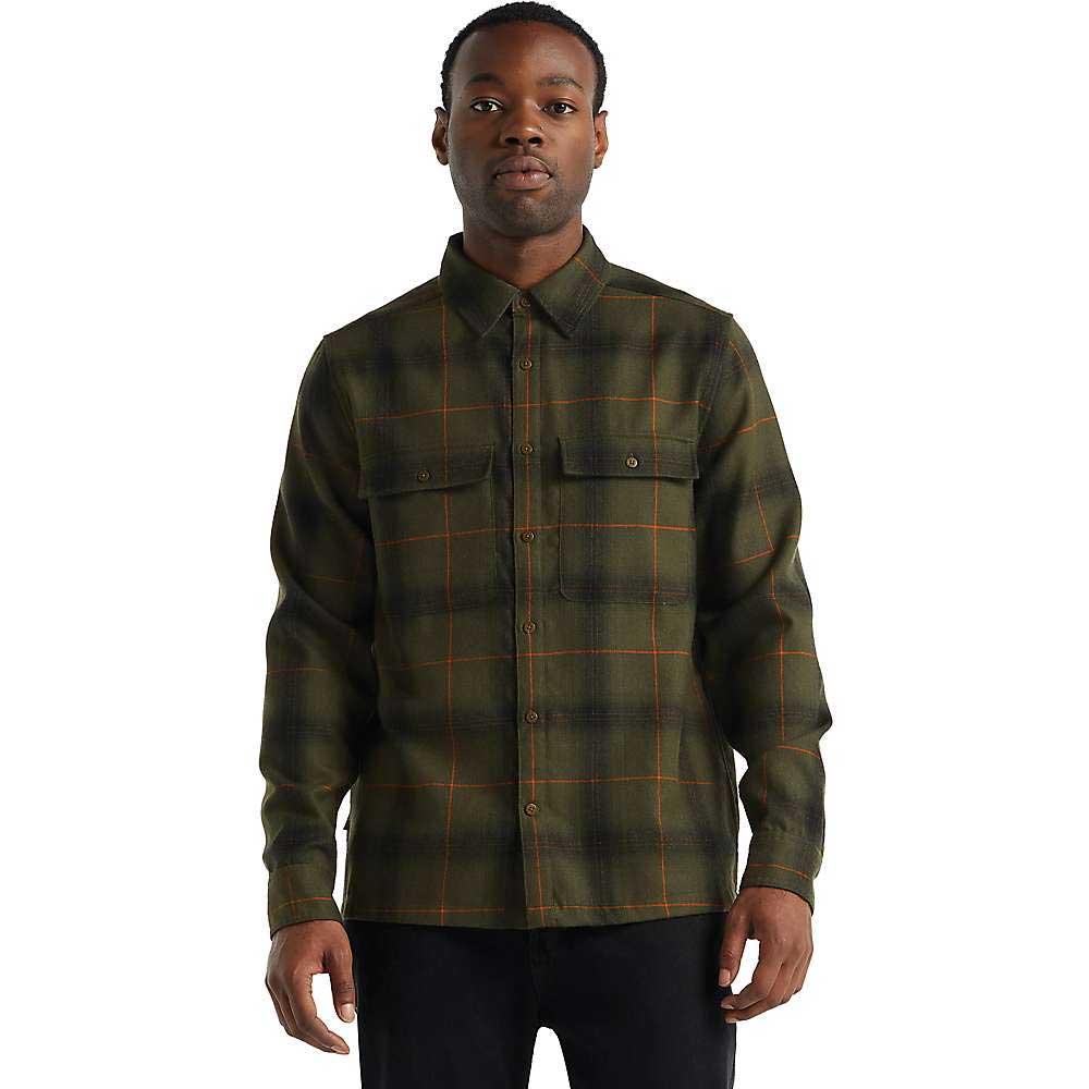 Icebreaker Mens Dawnder LS Flannel Shirt Plaid Icebreaker