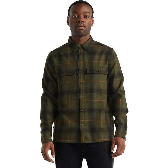 Icebreaker Mens Dawnder LS Flannel Shirt Plaid Icebreaker