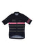 Rapha RCC Pro Team cycling jersey, navy with pink center stripe and dark horizontal bands
