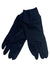 A pair of Hestra Touch Point Dry Wool Gloves in black, featuring touch screen compatibility and a textured grip pattern on the palms, displayed on a white background.