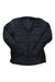 The Sierra Designs Womens Tuolumne Sweater is a black, long-sleeve ultralight packable jacket with a front zipper and a small logo on the left chest, shown laid flat on a white background.