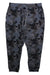 Men’s snooze pants in charcoal camo with elastic waist and drawstring, cuffed hems
