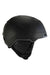 Black ski helmet with textured inner padding and side vent detail