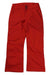 Obermeyer Teen Boys Brisk Pant in bright red, featuring side pockets, belt loops, adjustable waist, and front button closure, shown on a white background.