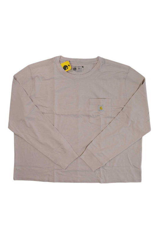 Carhartt Womens Loose Fit Hip Length Lightweight LS Crewneck Pocket T-Shirt Carhartt