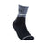 Zoic 8-inch crew sock, dark charcoal with light gray band at cuff