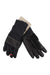 Black cycling gel gloves with quilted fingers and padded palm, Velcro cuff