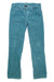 Women's teal corduroy regular pants with button fly and front pockets