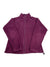 Plum purple fleece full-zip jacket with stand collar and zippered front pockets