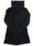 Women’s sweater coat, dark solid knit, high collar, full zipper, button cuffs
