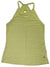 The Womens Wing Nut Tank Top is a light green, sleeveless racerback with a small logo near the hem. Made from sustainable, soft jersey-knit fabric, it’s lightweight, slightly textured, and ideal for everyday wear.