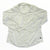 White women's button-up long-sleeve shirt with front buttons and chest pocket