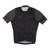 Men's Clubhouse cycling jersey, black with gold geometric sleeves and full front zip.