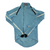 Men's light blue wind jacket with cream piping and full-zip front