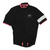 Men's lightweight cycling jersey, black with pink trim, full zip, short sleeves.