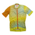 Short-sleeve cycling training jersey with full-zip front and multi-color panel design