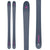 Fischer Ranger women's skis in dark gray with pink branding, shown as a pair with close-up details