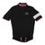 Men's Rapha super lightweight cycling jersey, black with pink collar and pink front waist details