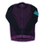Men's Rapha long sleeve full-zip training jersey, purple center with dark sleeves and teal accents