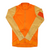 Men's Rapha long sleeve full-zip training jersey, orange body with tan side panels