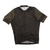Men's Clubhouse cycling jersey, dark with gold geometric sleeves and full front zip.
