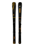 A pair of Armada Declivity JR Skis with Armada NR M10 GW Demo Bindings, designed for intermediate-advanced skiers, are displayed side by side against a white background; they feature a black and yellow color scheme.