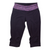 Prana women's leggings in deep purple with marled knit waistband, ankle-length slim legs