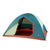 Kelty Discovery Basecamp 6P tent with blue and cream walls, red trim and floor