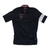 Men's cycling jersey, dark navy with red clubhouse logo and white sleeve panel