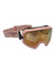 The 100% Valnor Hiper Goggles feature a pink design, reflective lens, and adjustable strap reading "ONE HUNDRED PERCENT USA." Their modern, angular look is ideal for skiing or snowboarding adventures.