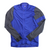 Men's long-sleeve training jersey, bright blue with dark gray full-zip and sleeves