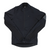 Men's full-zip winter cycling jacket, black, long sleeves, contrast side panel