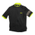 Men's Rapha super lightweight cycling jersey, black with neon yellow collar and sleeve trim
