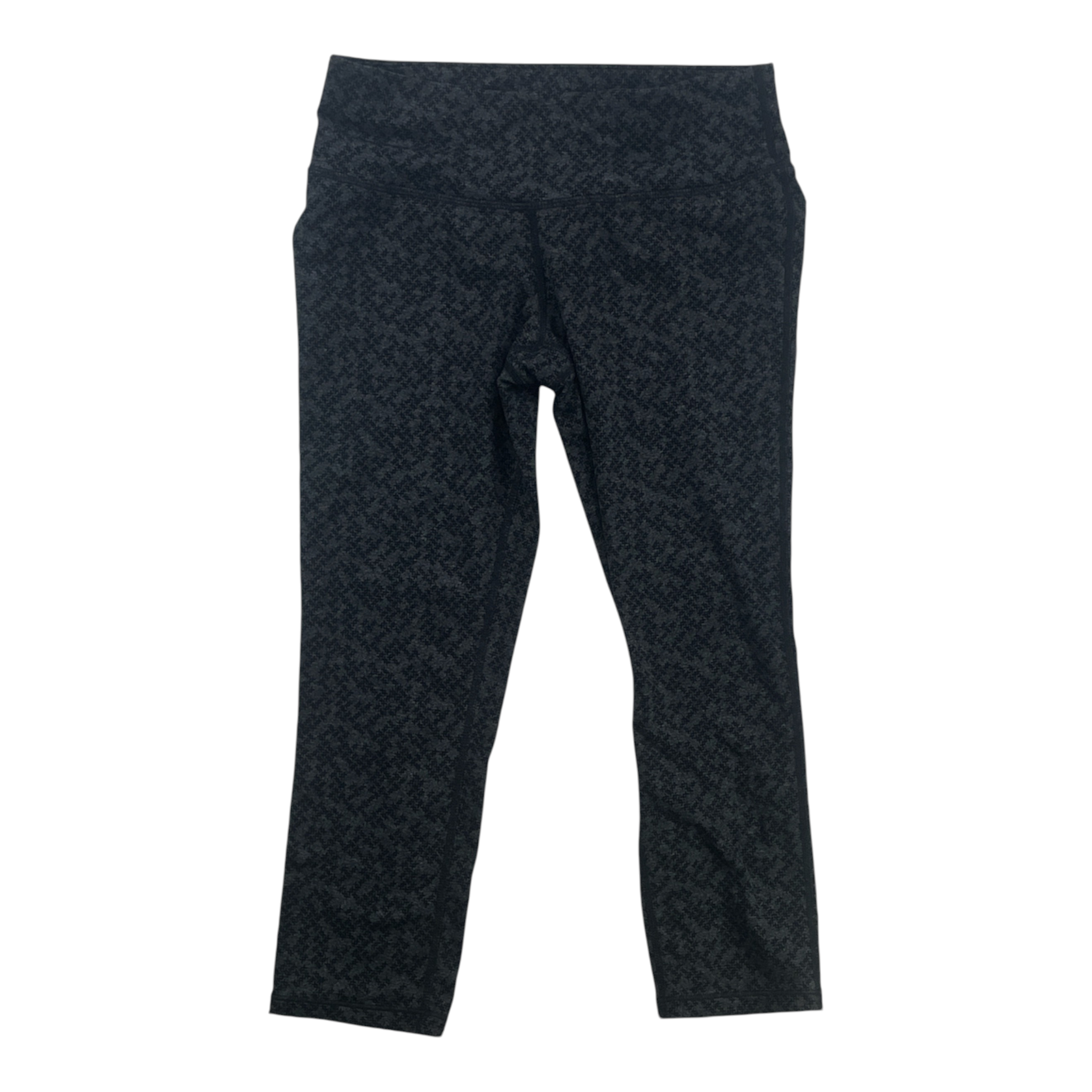 Prana women's leggings in dark charcoal with subtle allover texture, elastic waistband