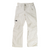 Women's insulated white ski pants with zip fly and cargo pockets