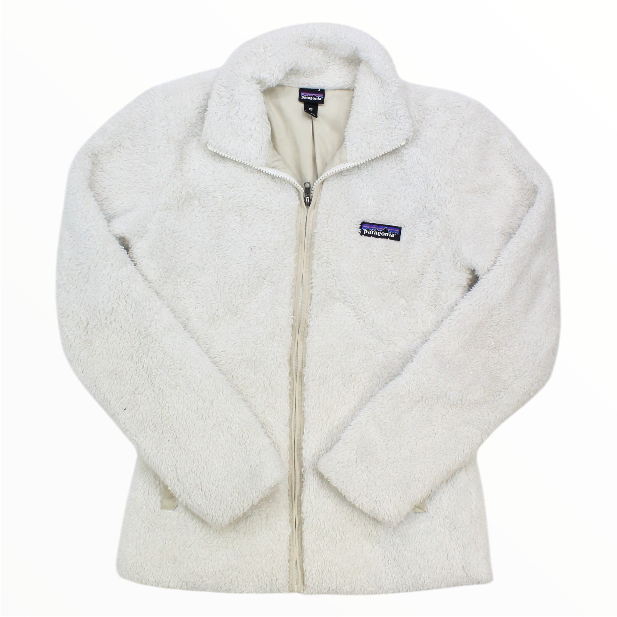 Women's Patagonia Los Gatos fleece jacket, full-zip front in off-white