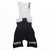 Men’s Rapha pro team cycling bib shorts, white upper and black lower panels, logo branding