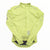 Lime green long-sleeve cycling jersey with full-length zipper and reflective side stripes