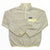Lightweight fleece pullover with snap-button quarter placket and chest pocket, light grey