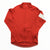 Men's long sleeve cycling jersey in red, full front zip, white stripe on right sleeve.