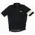 Men's Rapha flyweight cycling jersey in black with white accent sleeve, full zip