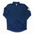 Men's long-sleeve cycling jersey, full-zip mock neck, blue with light side panel