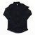 Men's long-sleeve cycling jersey, full-zip mock neck, black with light shoulder insert