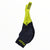 Men's cycling bib shorts with neon yellow bibs and dark navy shorts, Rapha logo at leg