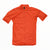 Orange cycling jersey with full front zipper and short sleeves.