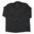 Men's dark button-up shirt with long sleeves, button front, and two chest pockets