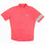 Men's lightweight cycling jersey in coral pink, full-zip short sleeves with logo