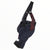ASSOS men's cycling bib shorts, side view in black with orange-red stripes